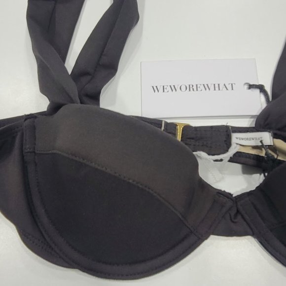 Weworewhat Wide Strap Underwire Bikini Top Sz XS - Picture 6 of 10